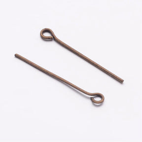 Kettelstift mit Öse 24 mm – antik Bronze - PerlineBeads