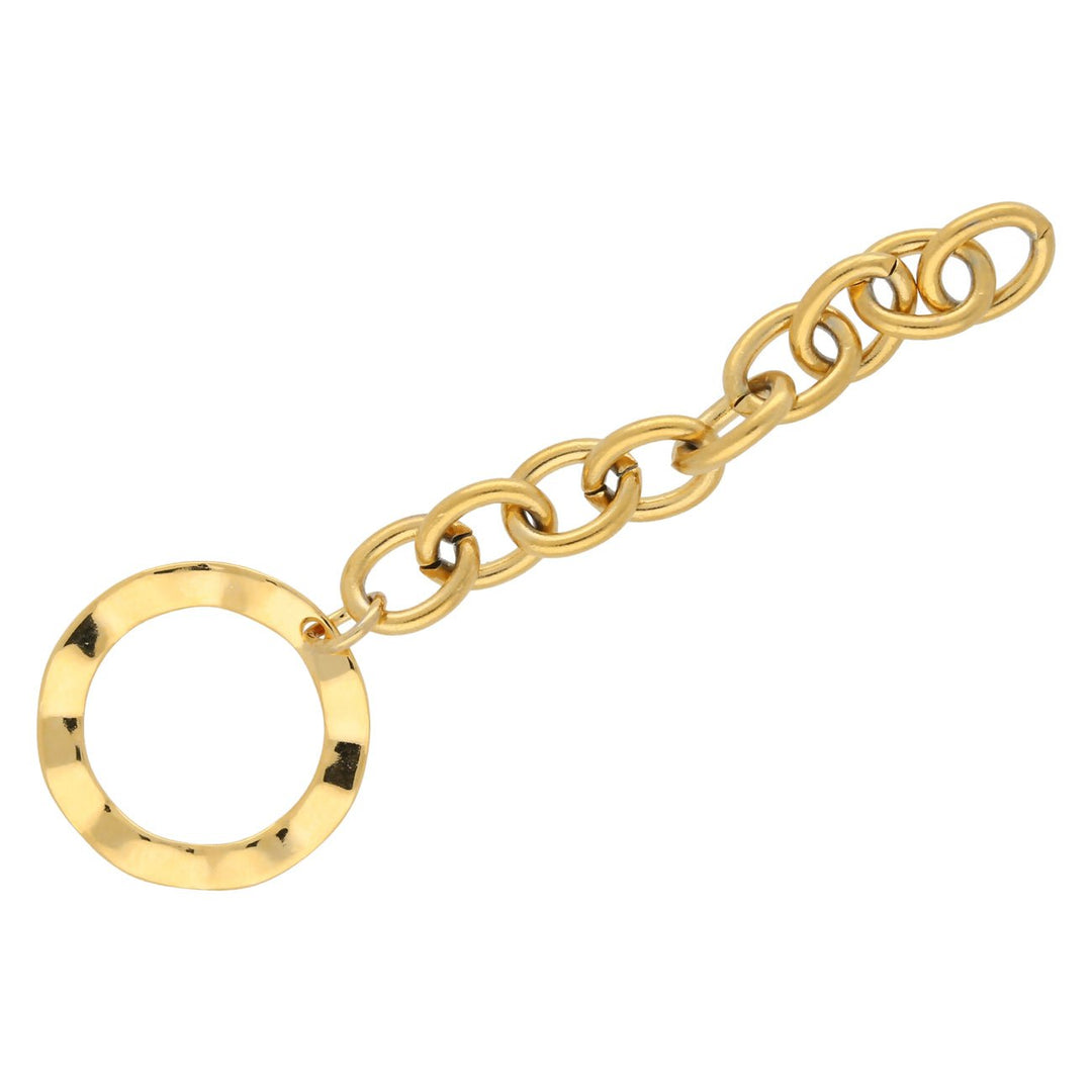 Goldige Kettenverlängerung mit dekorativen Ring - Farbe Gold - PerlinBeads