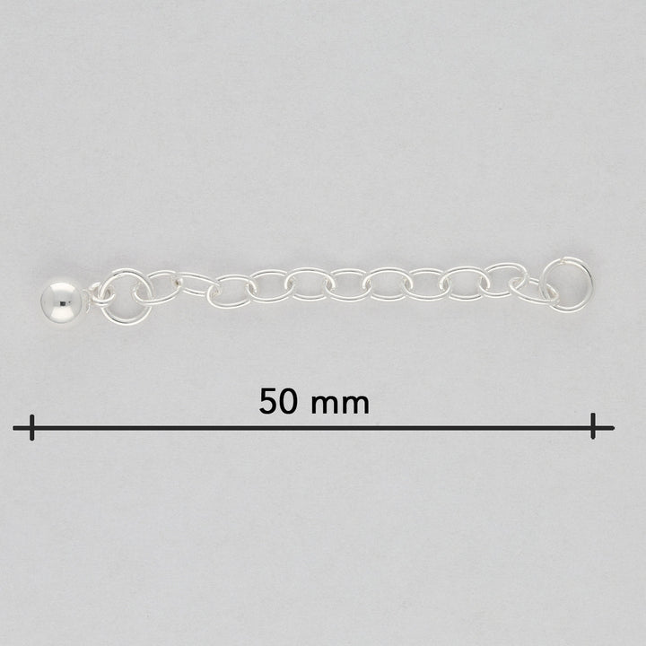 Kettenverlängerung 50 mm – Sterling Silber 925 - PerlineBeads