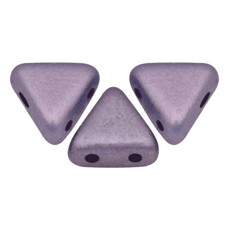 Khéops® par Puca® - Dreieckige Glasperle in de Farbe Metallic Mat Purple - PerlineBeads