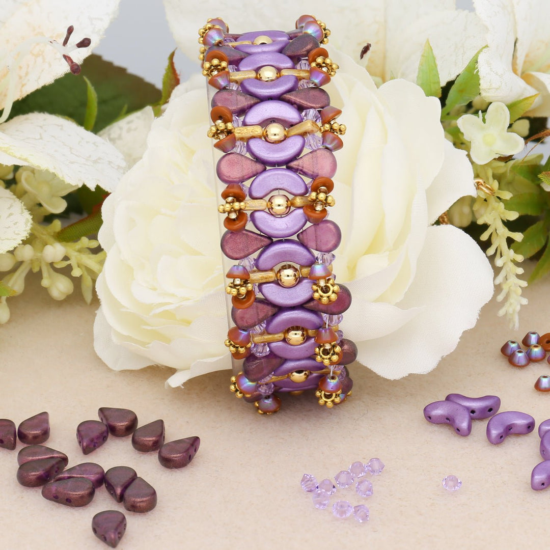 Kit Armband “Emie” par Puca® - Violett - PerlineBeads