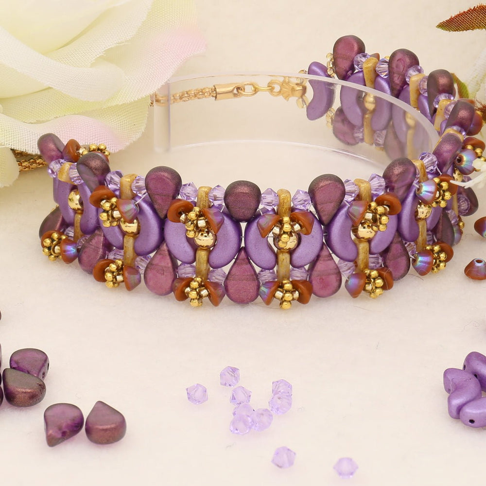 Kit Armband “Emie” par Puca® - Violett - PerlineBeads
