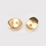 Knopf oval aus Edelstahl - Farbe Gold - PerlineBeads