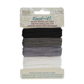 Knot-it! Gewachste brasilianische Kordel - Day & Night - PerlineBeads