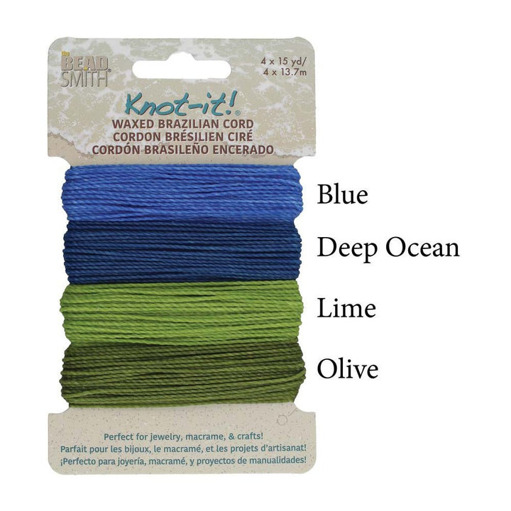 Knot-it! Gewachste brasilianische Kordel - Hang Loose - PerlineBeads