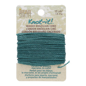 Knot-it! Gewachste brasilianische Kordel - Sea Green - PerlineBeads