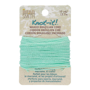 Knot-it! Gewachste brasilianische Kordel - Seafoam - PerlineBeads