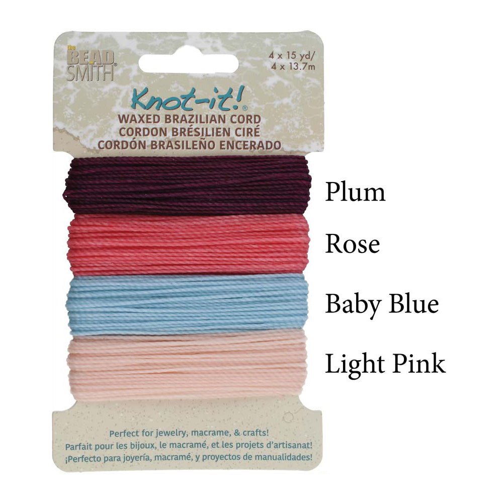 Knot-it! Gewachste brasilianische Kordel - Youthful Expressions - PerlineBeads