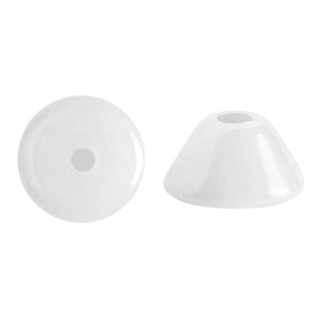 Konos® par Puca® - Opaque White Ceramic Look - PerlineBeads