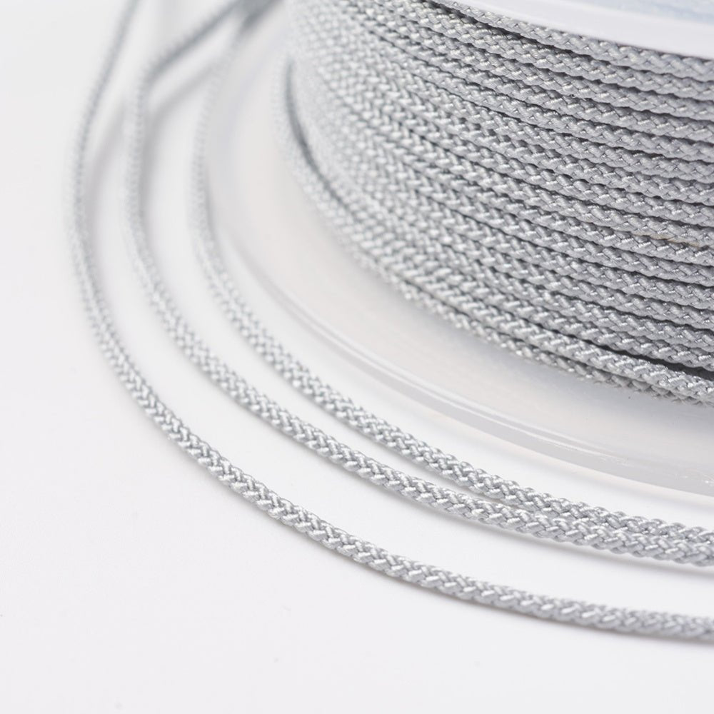 Kordel aus Nylon 1 mm - Silberfarbe - PerlineBeads