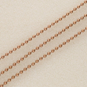 Kugelkette 2 mm – Farbe Kupfer rot - PerlineBeads