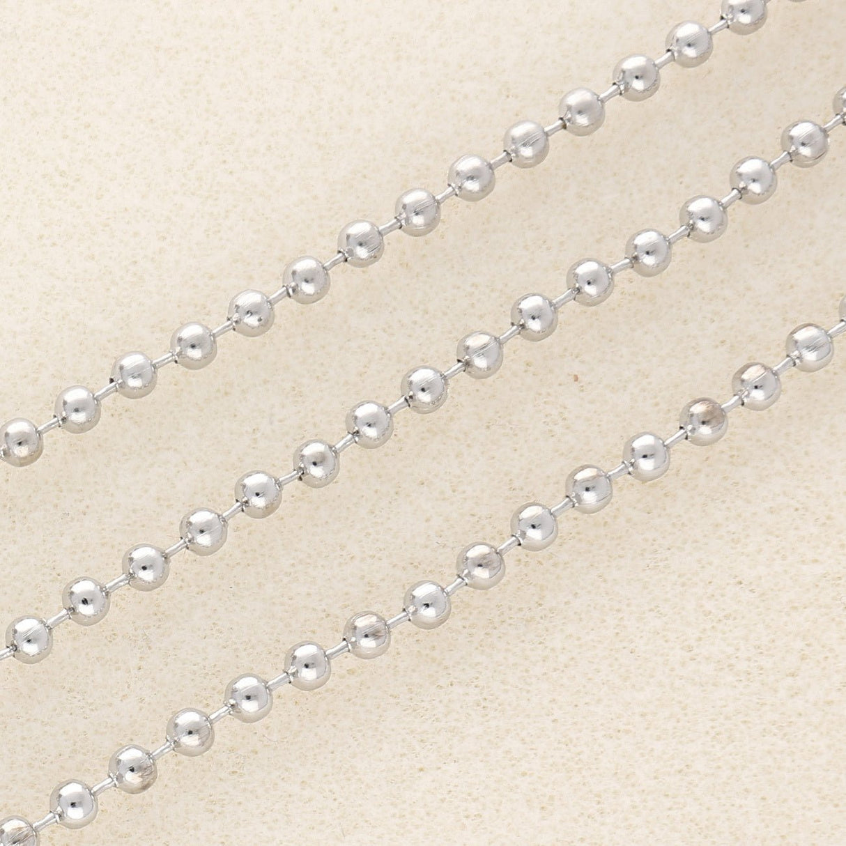 Kugelkette 3,2 mm – Farbe Platin - PerlineBeads