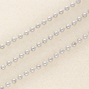 Kugelkette 3,2 mm – Farbe Platin - PerlineBeads
