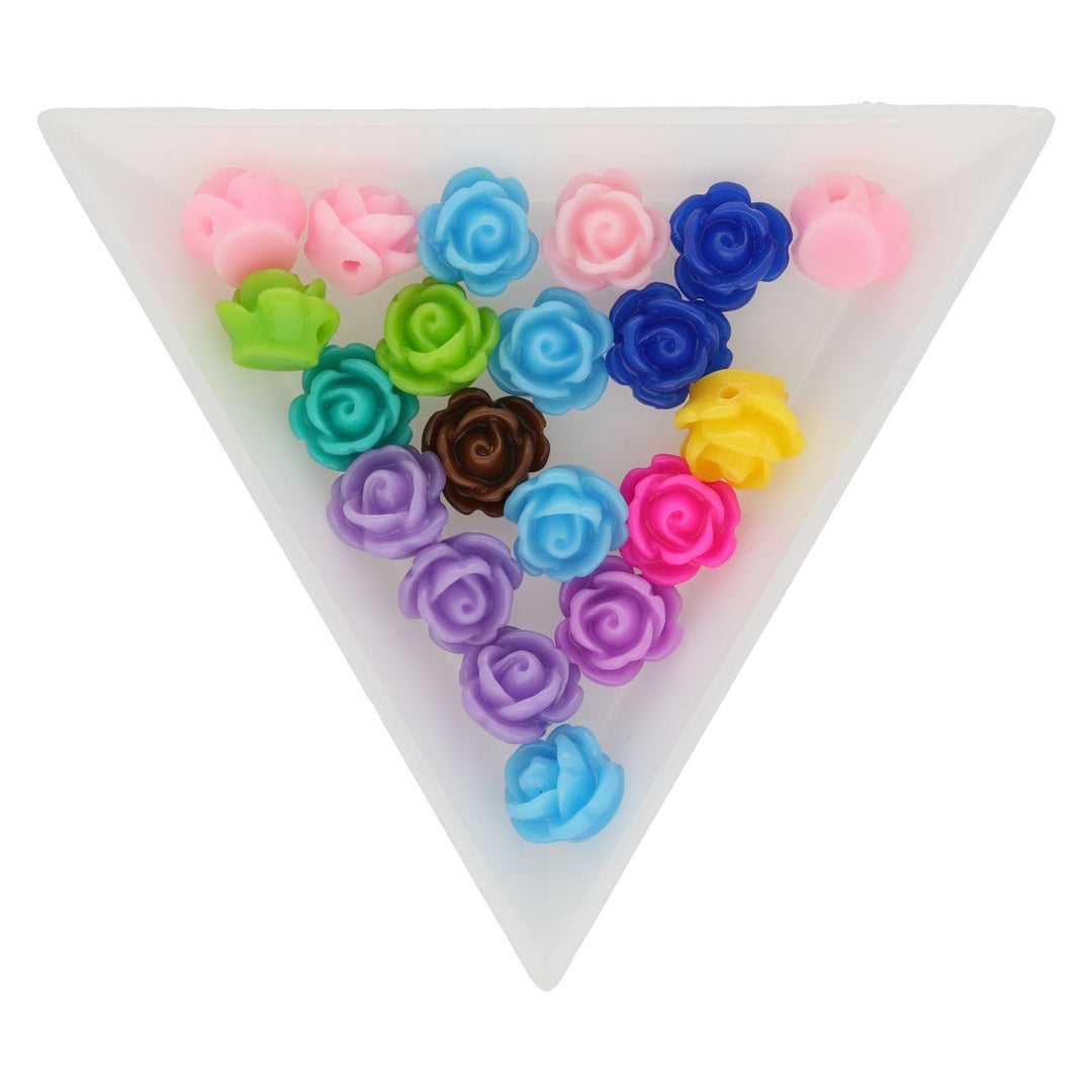 Kunstharzperlen in Rosenform - Farben Mix - PerlineBeads