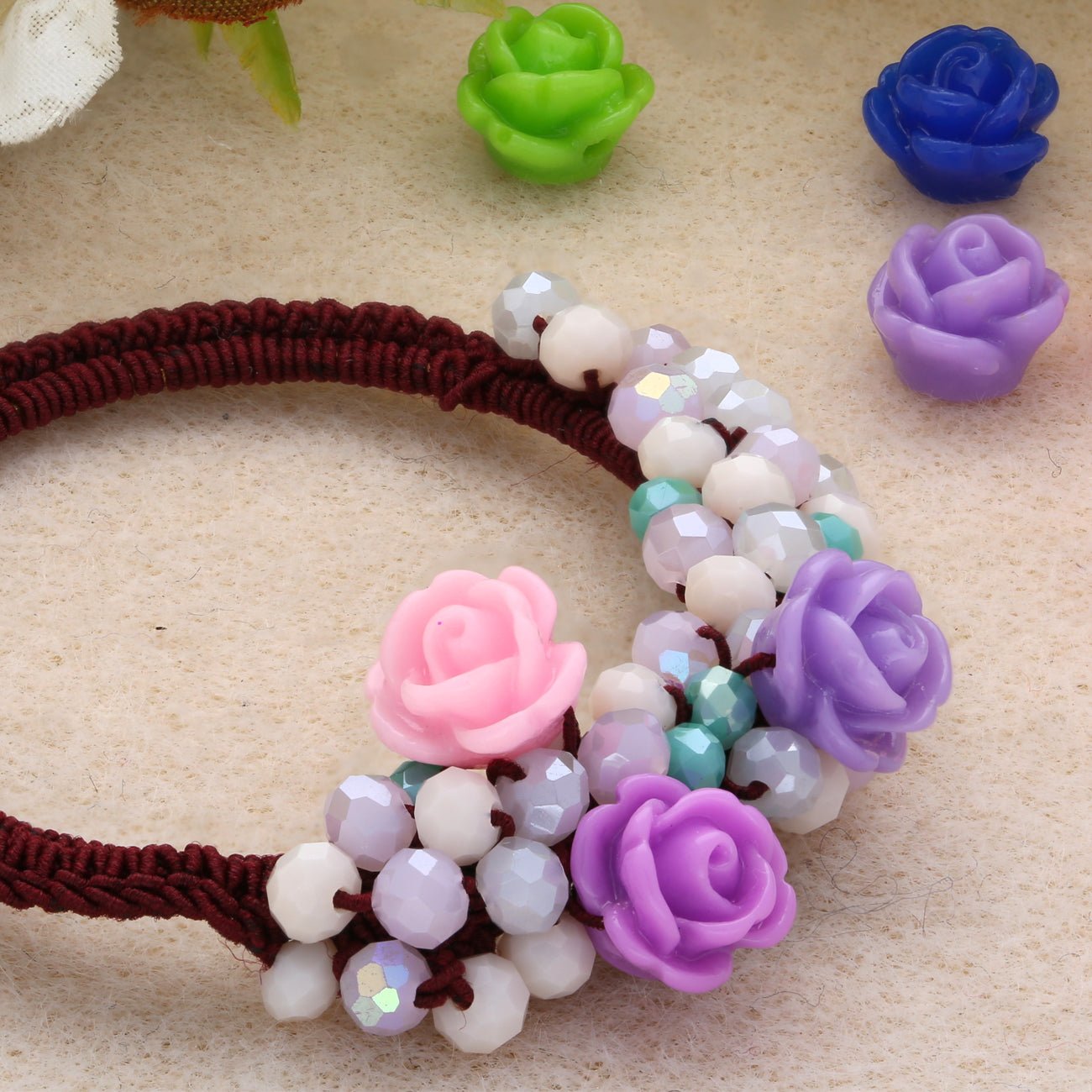 Kunstharzperlen in Rosenform - Farben Mix - PerlineBeads