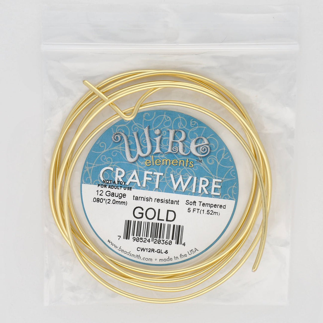 Kupferdraht: Craft Wire – 12 Gauge – Gold Tarnish Resistant - PerlineBeads