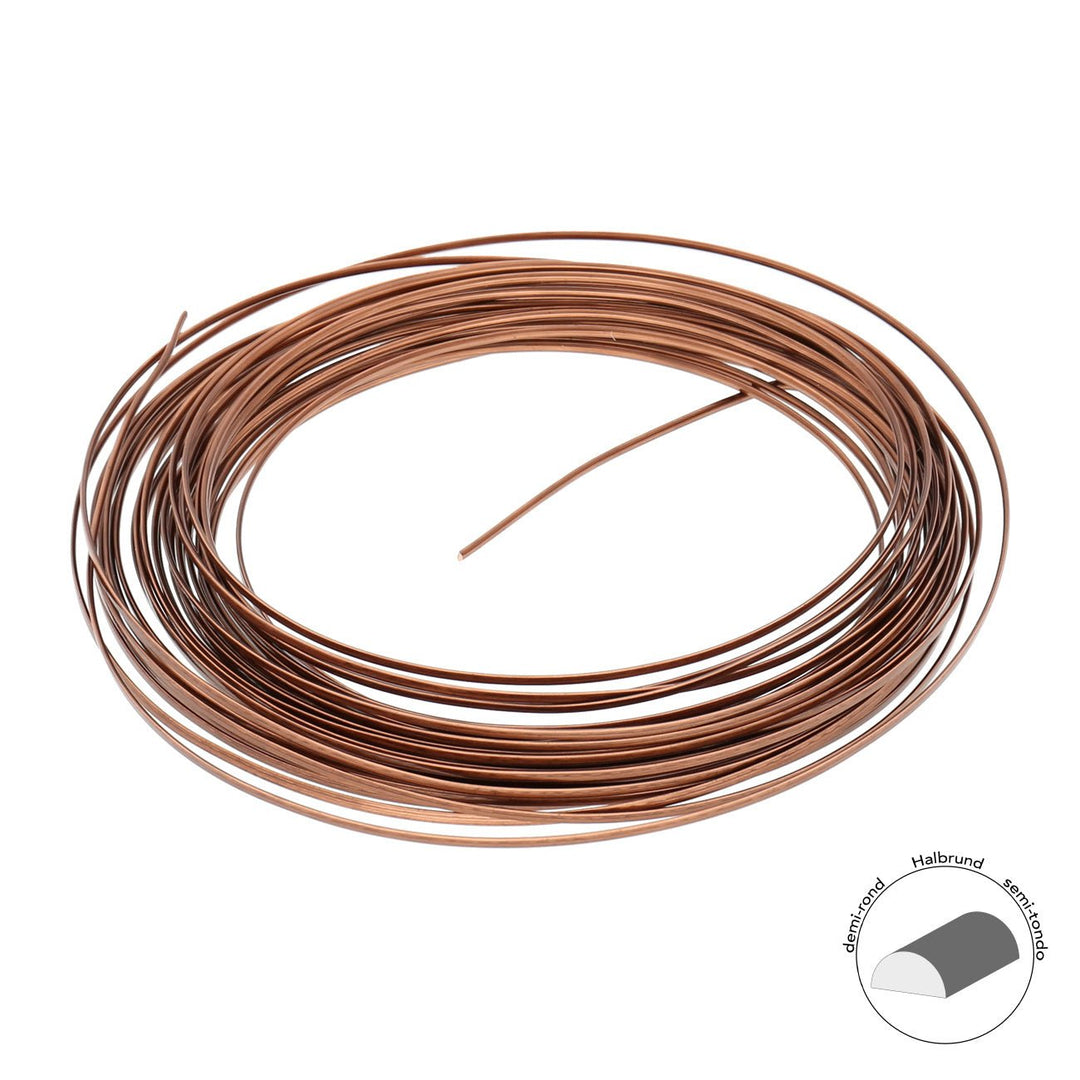 Kupferdraht Halbrund: Wire Elements™ – 18 Gauge – Antique Copper Tarnish Resistant - PerlineBeads