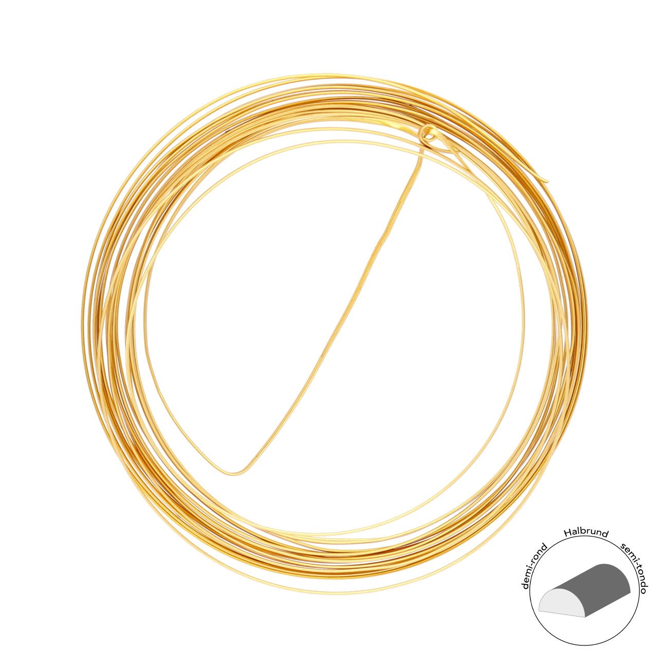 Craft Wire Kupferdraht 99,9% Rein – Halbrund, Weich, 6 Gauge (4,12x2,06 Mm), 4,5 M Länge
