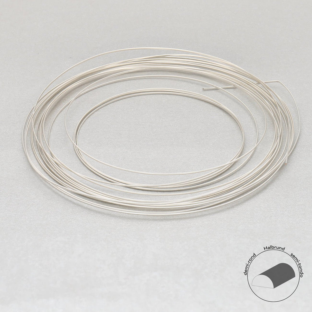 Kupferdraht Halbrund: Wire Elements™ – 18 Gauge – Silver Tarnish Resistant - PerlineBeads