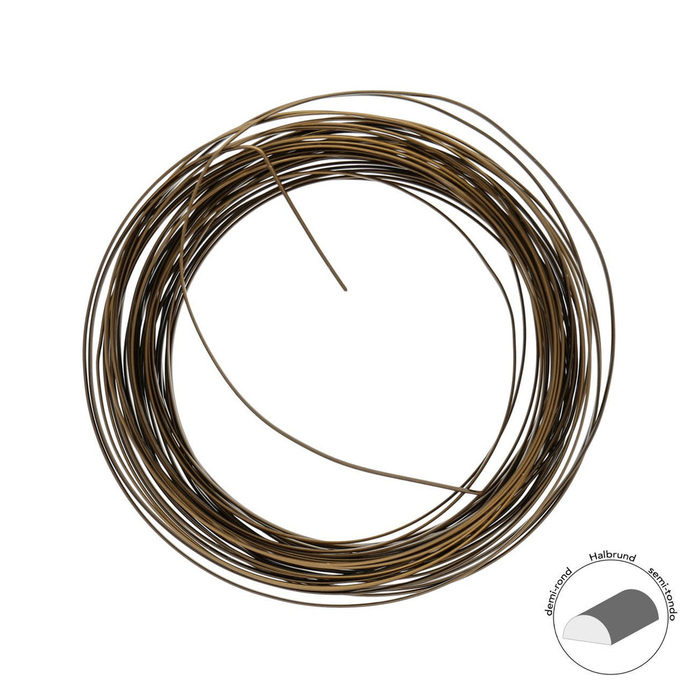 Kupferdraht Halbrund: Wire Elements™ – 18 Gauge – Vintage Bronze Tarnish Resistant - PerlineBeads