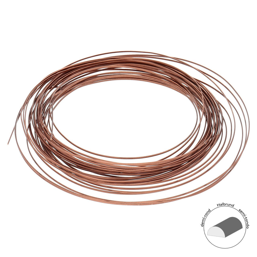 Kupferdraht Halbrund: Wire Elements™ – 21 Gauge – Antique Copper Tarnish Resistant - PerlineBeads