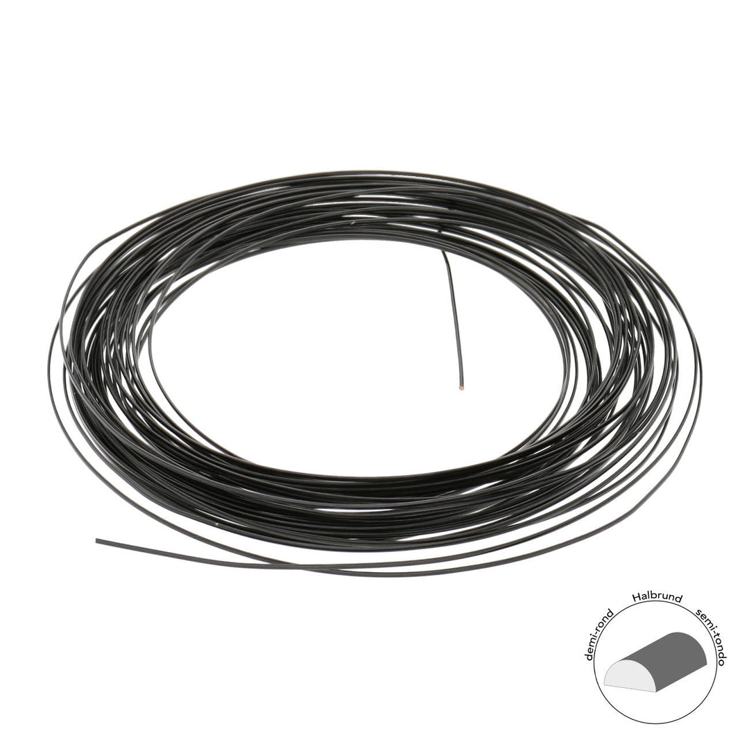 Kupferdraht Halbrund: Wire Elements™ – 21 Gauge – Black Tarnish Resistant - PerlineBeads