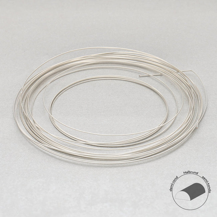 Kupferdraht Halbrund: Wire Elements™ – 21 Gauge – Silver Tarnish Resistant - PerlineBeads