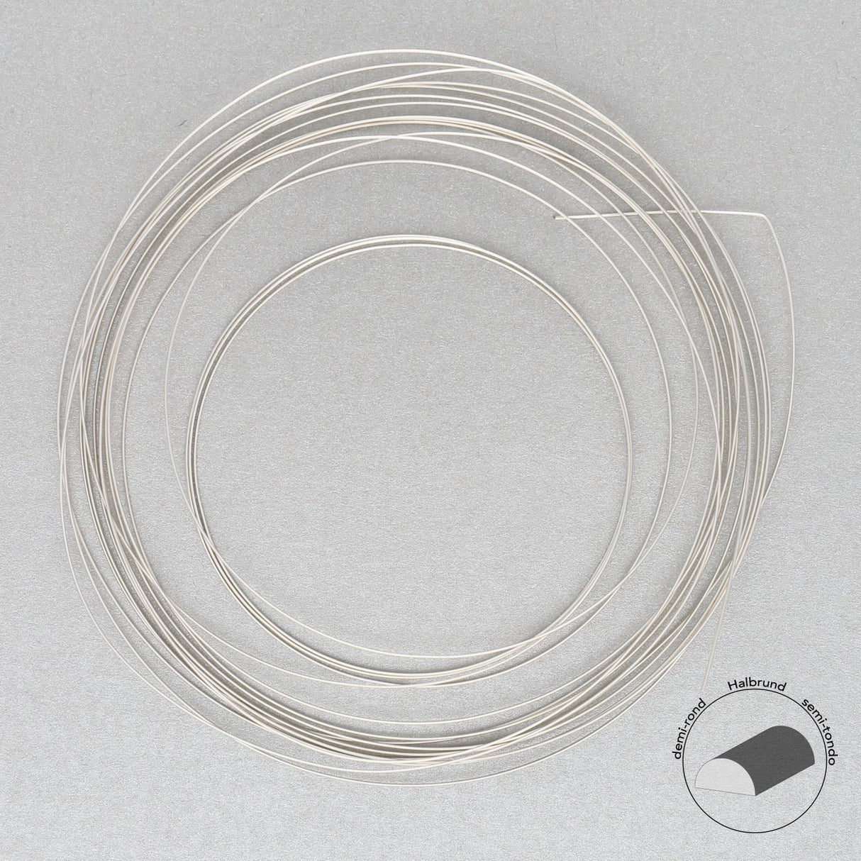 Kupferdraht Halbrund: Wire Elements™ – 21 Gauge – Silver Tarnish Resistant - PerlineBeads