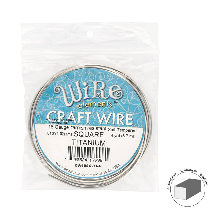 Kupferdraht Quadratisch: Wire Elements™ – 18 Gauge – Titanium Tarnish Resistant - PerlineBeads