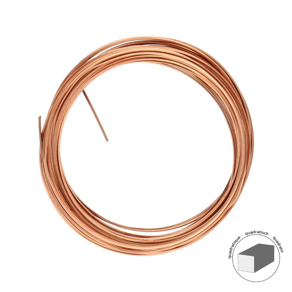 Kupferdraht Quadratisch: Wire Elements™ – 21 Gauge – Antique Copper Tarnish Resistant - PerlineBeads