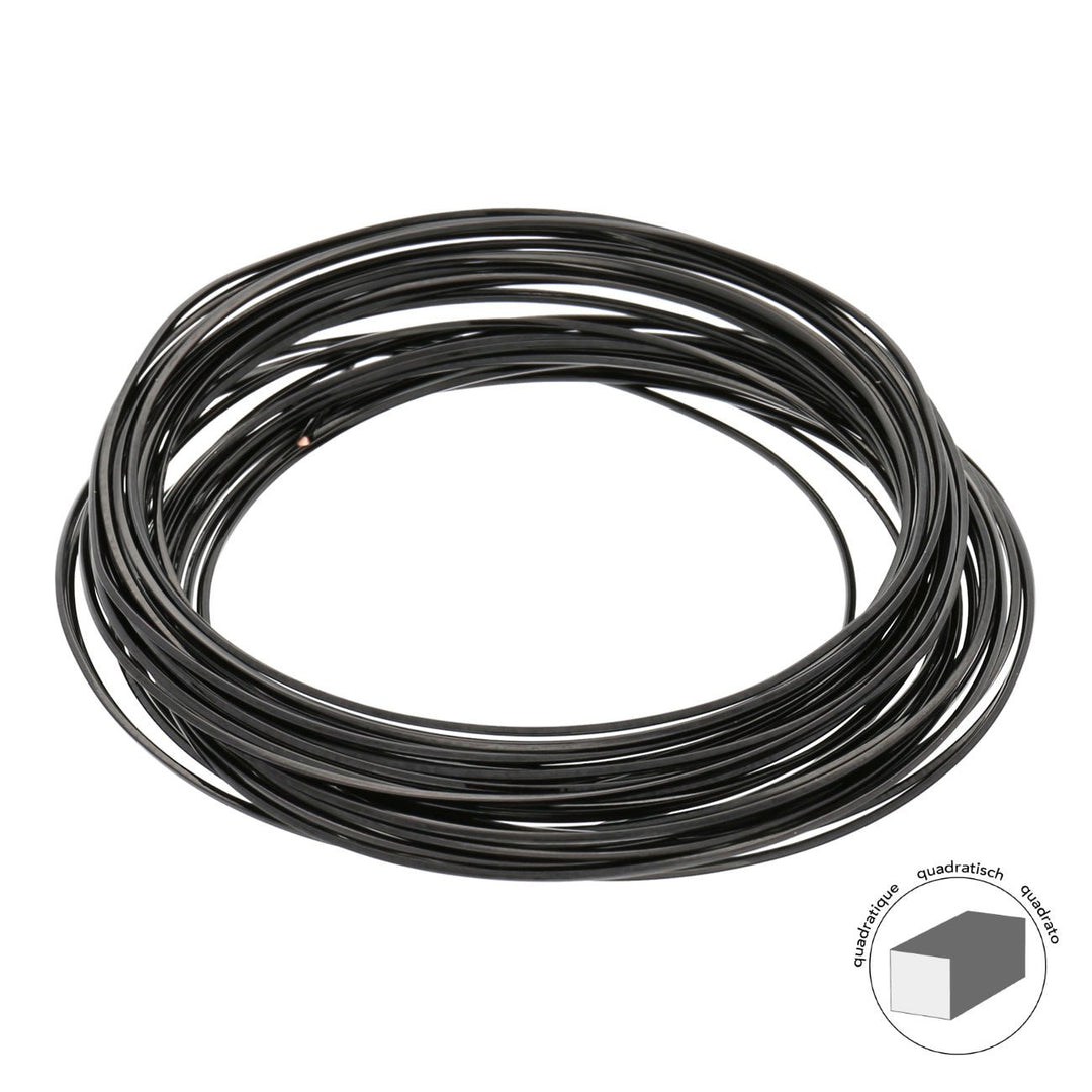 Kupferdraht Quadratisch: Wire Elements™ – 21 Gauge – Black Tarnish Resistant - PerlineBeads