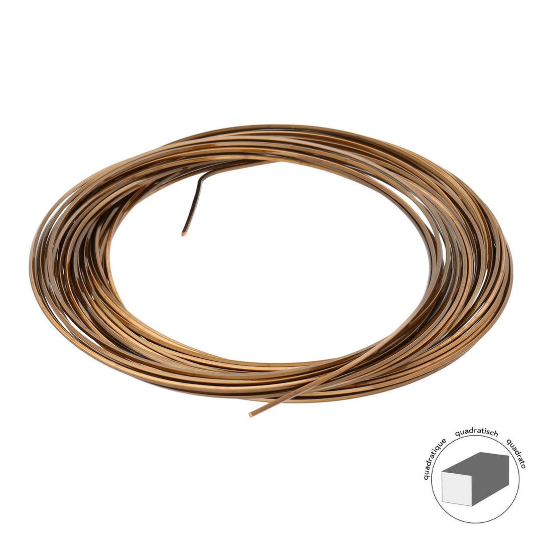 Kupferdraht Quadratisch: Wire Elements™ – 21 Gauge – Vintage Bronze Tarnish Resistant - PerlineBeads