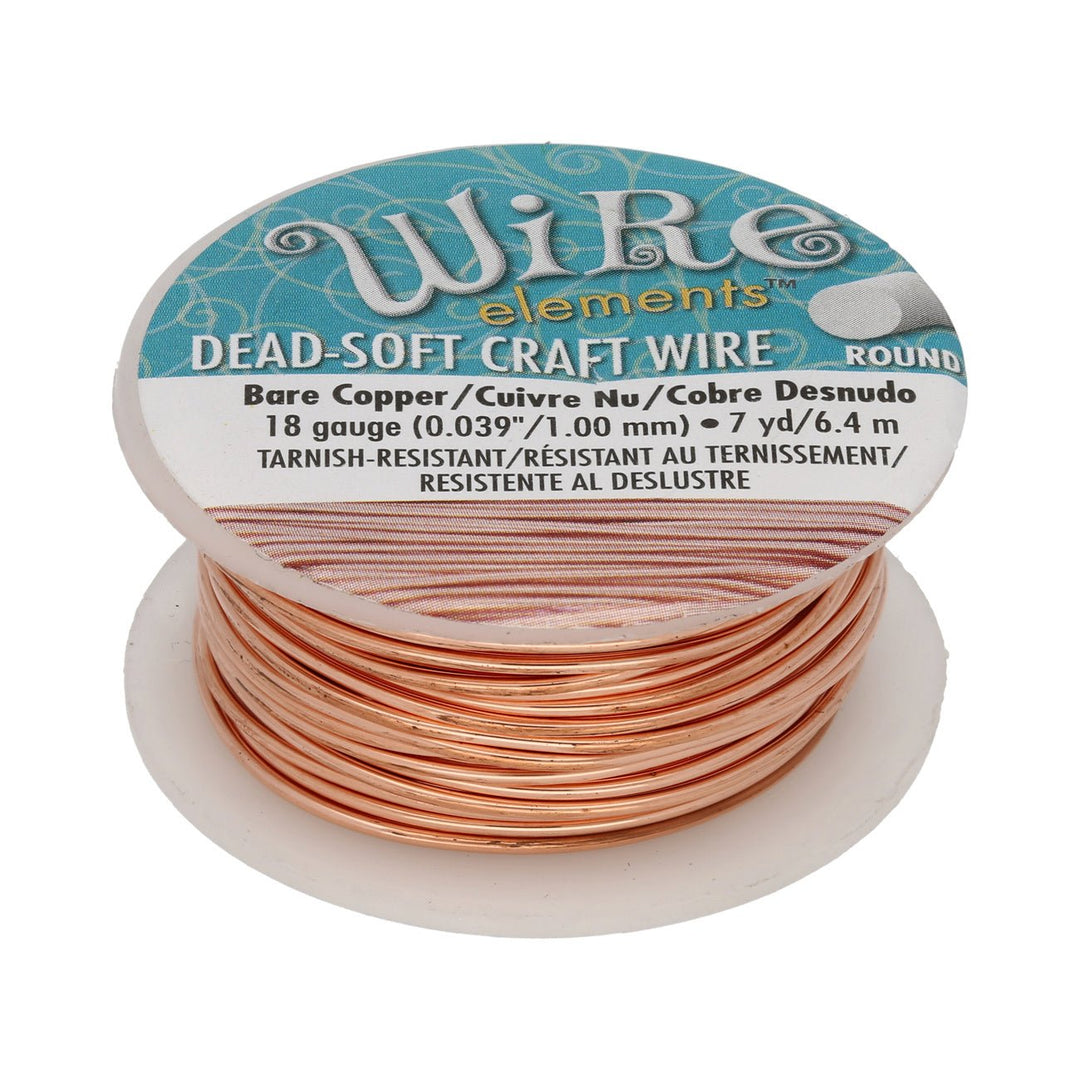 Kupferdraht: Wire Elements™ – 18 Gauge – Bare Copper Tarnish Resistant - PerlineBeads