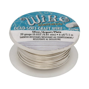 Kupferdraht: Wire Elements™ – 20 Gauge – Silver Tarnish Resistant - PerlineBeads