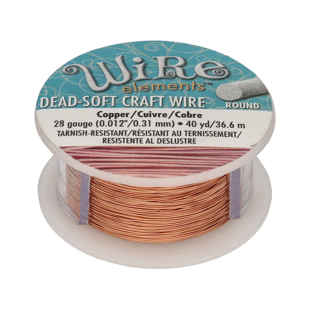 Kupferdraht: Wire Elements™ – 28 Gauge – Copper Tarnish Resistant - PerlineBeads