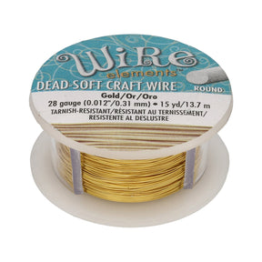 Kupferdraht: Wire Elements™ – 28 Gauge – Gold Tarnish Resistant - PerlineBeads
