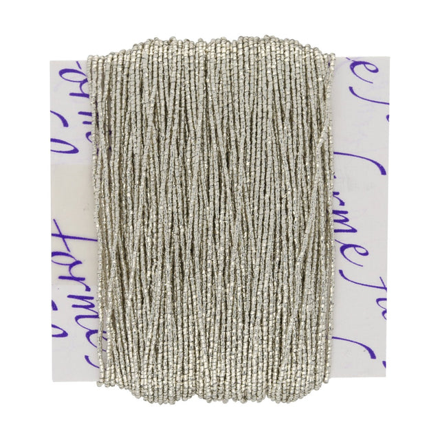 Lamé elastisches Schmuckgarn - Platin - PerlineBeads