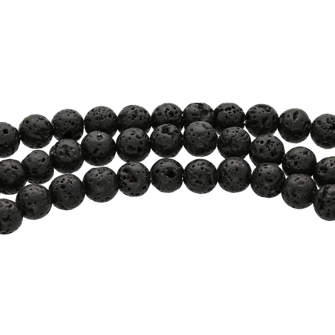 Lavastein Perlen rund – 6 mm - PerlineBeads