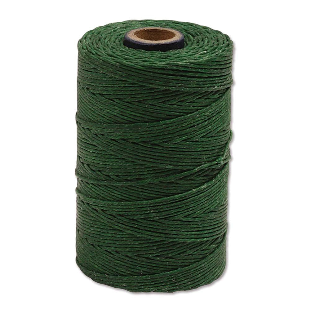 Leinengarn gewachst, Irish Waxed Linen, 4-PLY - Green - PerlineBeads