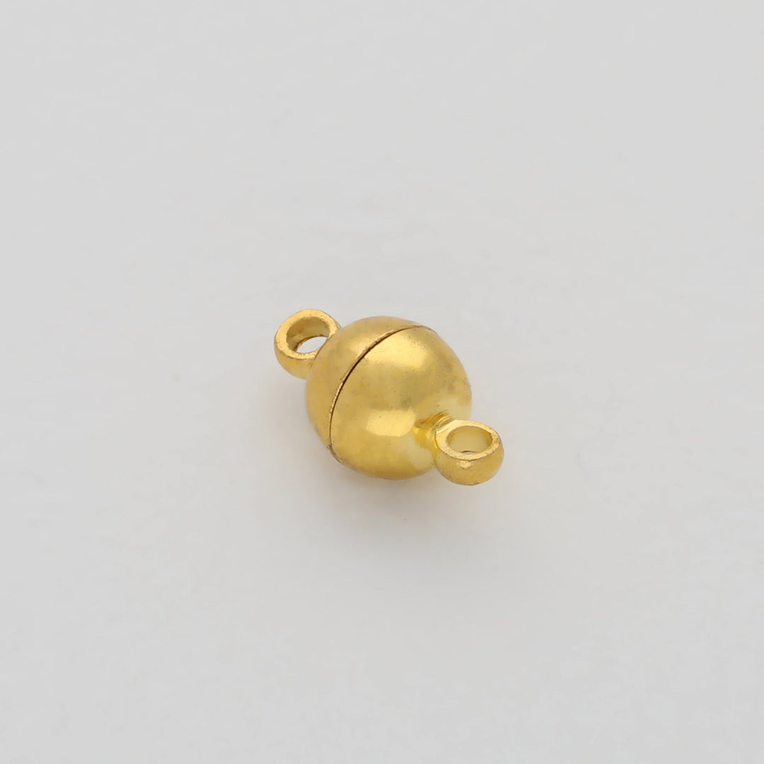 Magnetverschluss rund - 6mm – Farbe Gold - PerlineBeads