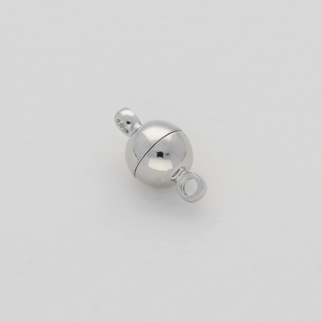 Magnetverschluss rund - 6mm – Farbe Platin - PerlineBeads