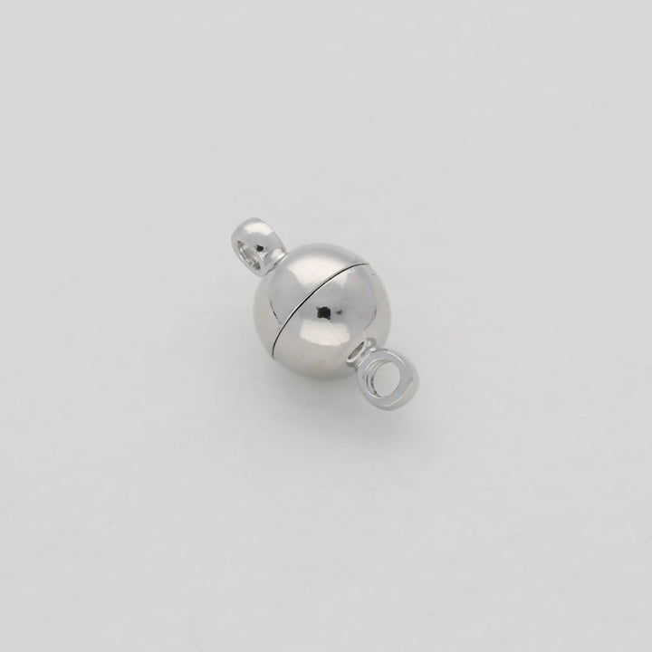 Magnetverschluss rund - 6mm – Farbe Platin - PerlineBeads
