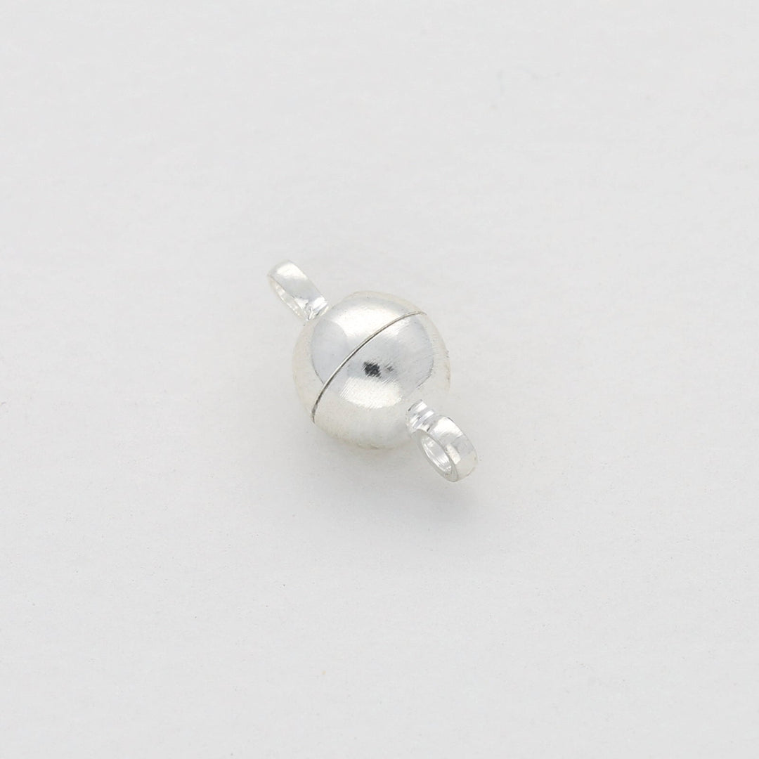 Magnetverschluss rund - 6mm – Farbe Silber - PerlineBeads