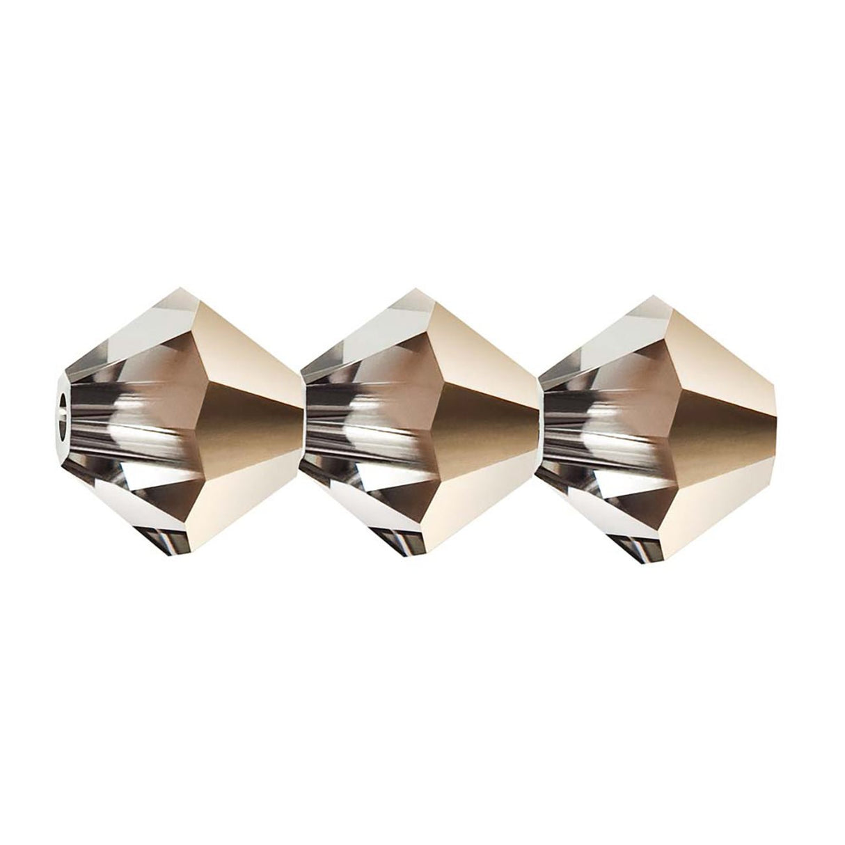 M.C. Doppelkegel 4 mm - Crystal Starlight Gold - PerlineBeads