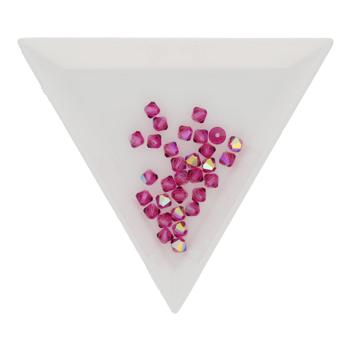 M.C. Doppelkegel 4 mm - Fuchsia AB - PerlineBeads