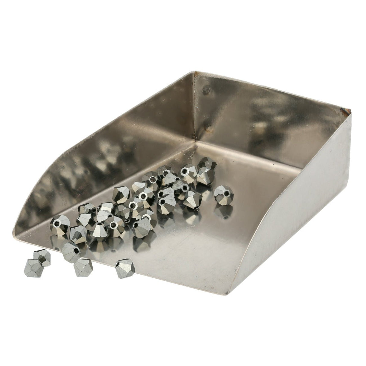 M.C. Doppelkegel 4 mm - Jet Hematite - PerlineBeads