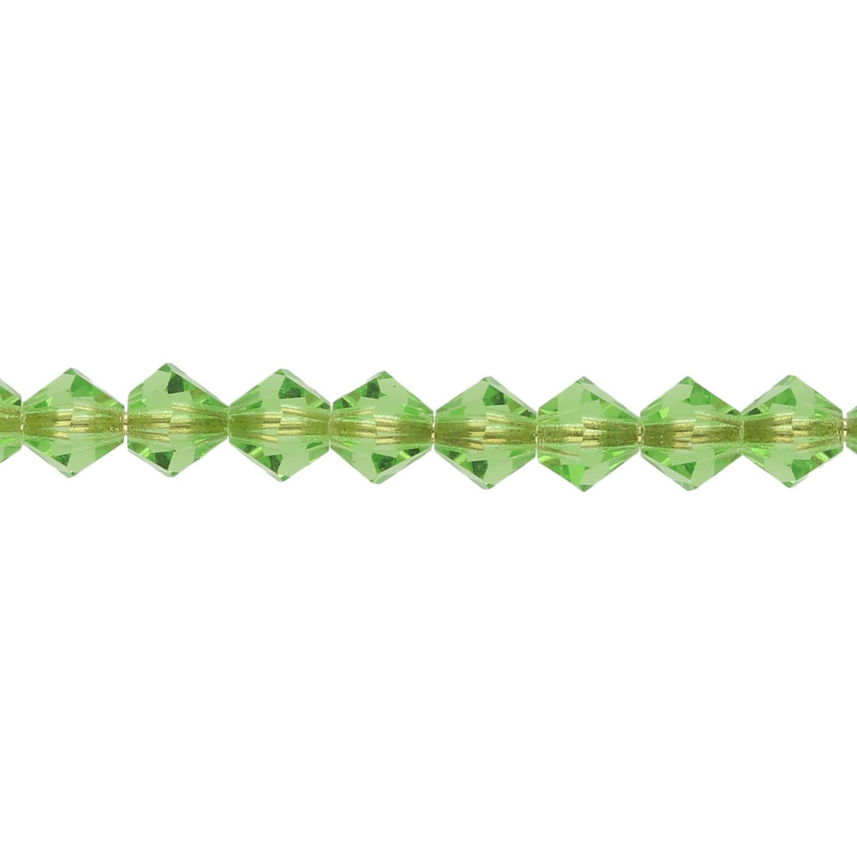 M.C. Doppelkegel 4 mm - Peridot - PerlineBeads