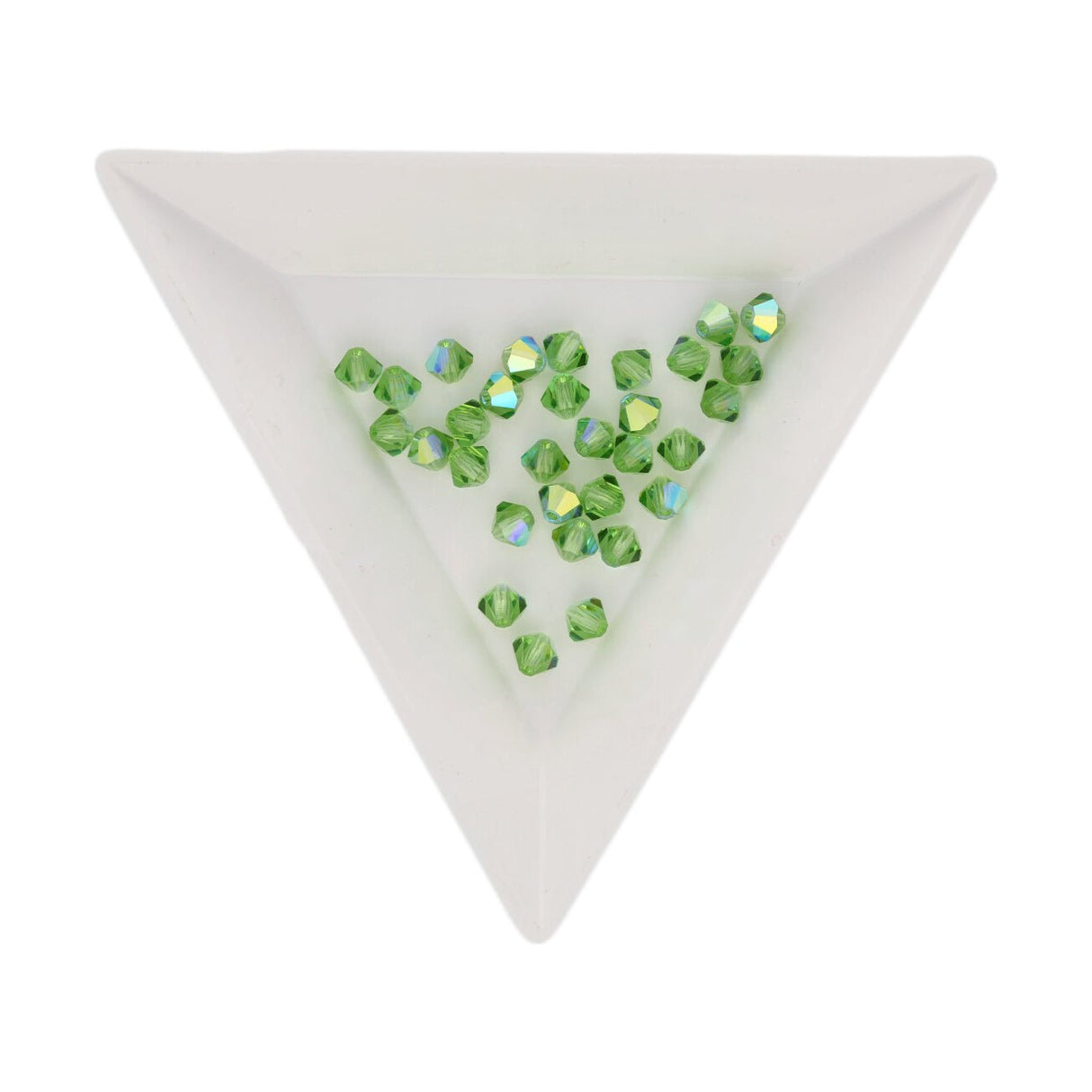 M.C. Doppelkegel 4 mm - Peridot AB - PerlineBeads