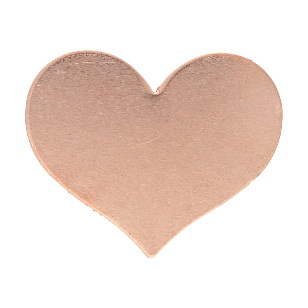 Metal stamping blank: klassisches Herz aus Kupfer, gross
