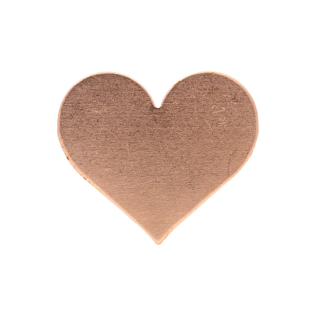 Metal stamping blank: klassisches Herz aus Kupfer, mittel - PerlineBeads